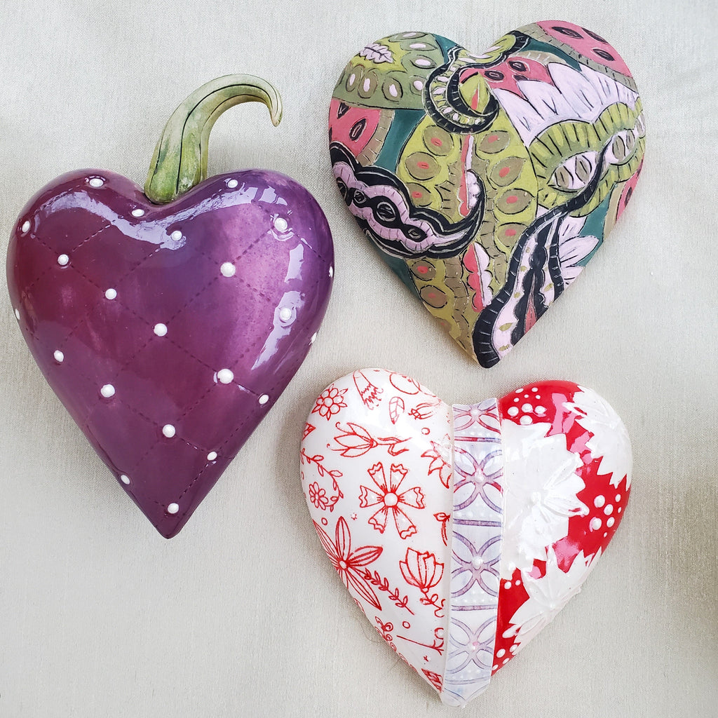 Heart Cuties - Wall Mounted Ceramic Hearts    Coming Soon!